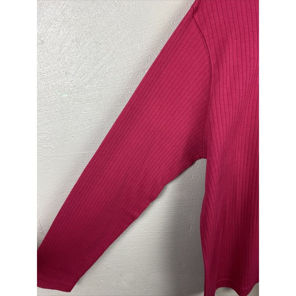 NEW Great Lakes Recreation Women’s Magenta Red Long Sleeve 1/2 Button Top Size L - Picture 4 of 7